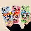 Powerpuff Girls Stand Case – Wavy Edge Soft Cover for iPhone 2