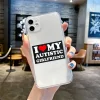 Funny I Love My Girlfriend Case for iPhone – Transparent Couple Soft Cover 4