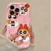 Powerpuff Girls Soft Silicone Case – Wave Printing Shockproof Cover for iPhone 3