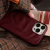 Ins Winter Wine Red 3D Pleats Wrinkle Soft Matte Phone Case for iPhone 3