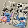 Disney Stitch Clear Phone Case for iPhone 16, 15, 14, 13, 12, 11 Pro Max 2