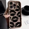 Black Lips Kiss Print Soft Matte Silicone Case for iPhone 16, 15, 14, 13, 12, 11 Pro Max 3