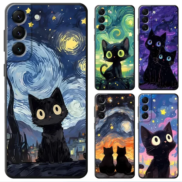 Starry Sky Cat Silicone Case for Huawei P Series 1