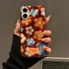 Perforated Vortex Shell Floral Case – Retro Small Flower Soft Cover for iPhone 2