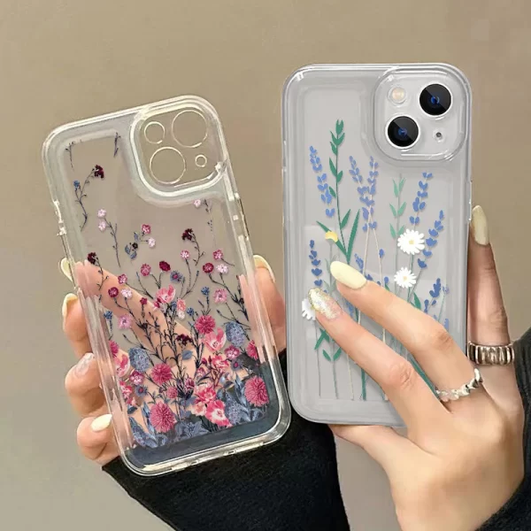 Soft Flower Clear Phone Case for Huawei Honor & Nova Series 1