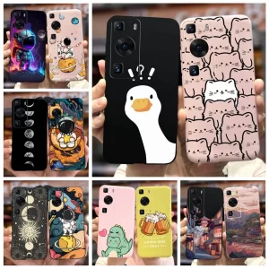 Cute Cartoon Soft Silicone Case for Huawei P60/P60 Pro/P60 Art 1