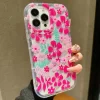 Flower Summer Pink Floral Phone Case for iPhone 16, 15, 14, 13, 12, 11 Pro Max 2