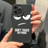 "Don't Touch My Phone" Pattern Case – Soft Silicone Cover for iPhone 3