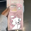 Marie Cat Bow Love Case for iPhone – Pink Kawaii Soft Silicone Cover 3