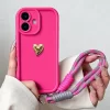 3D Love Heart Lanyard Case for Huawei P & Mate Series 5