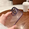 Plating Clear Silicone Case for iPhone – Lens Protection Back Cover 3