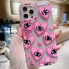 Clear Soft Shockproof Case – Pink Eyes Transparent Cover for iPhone 3