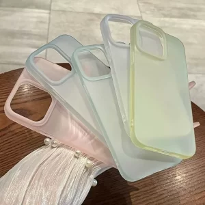 Soft Matte Candy Transparent Phone Case for iPhone 1