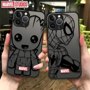 Marvel Groot Spider Iron Man Clear Phone Case for iPhone 1