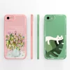 Oil Painting Silicone Case for iPhone – Full Protection Liquid Silicone Cover 3