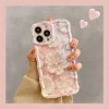 Luxury Laser Flowers Glitter Case for iPhone – Soft Silicone Shockproof Cover 2