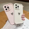 Silver Heart Soft Case for iPhone – Shockproof Candy Matte Cover 5