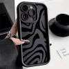 Black Lips Kiss Print Soft Matte Silicone Case for iPhone 16, 15, 14, 13, 12, 11 Pro Max 4