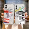 Fashion Label Transparent Case for iPhone – Soft Silicon Shockproof Cover 3