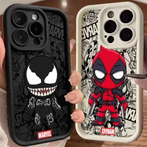 Marvel Venom, Deadpool, Groot Cartoon Phone Case for iPhone 1