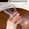 Clear Corrugated Soft Silicone Case for iPhone 4