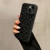 Black Leopard Print Matte Case for iPhone – Trendy Soft Silicone Cover 4