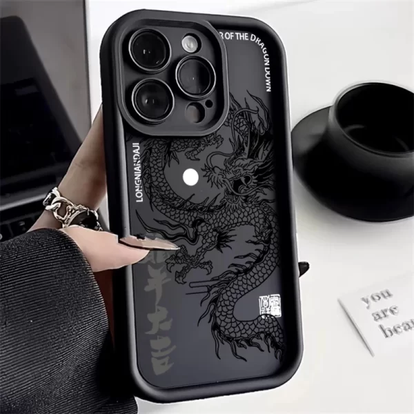 Illusory Color Chinese Dragon Shockproof Bumper Phone Case for iPhone 1