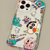 Crayon Shin-chan Transparent Case for iPhone – Cute Air Cushion Bumper Cover 5