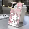 Marie Cat Bow Love Case for iPhone – Pink Kawaii Soft Silicone Cover 5