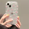 Cute Quicksand Pink Flower Holder Stand Case for iPhone 3