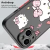 Cute Hello Kitty Matte Case – Black Soft Cover for iPhone 6