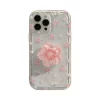 Cute Quicksand Pink Flower Holder Stand Case for iPhone 6