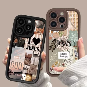 Jesus Collage Shockproof Case for iPhone – Thick Protective Cover 1