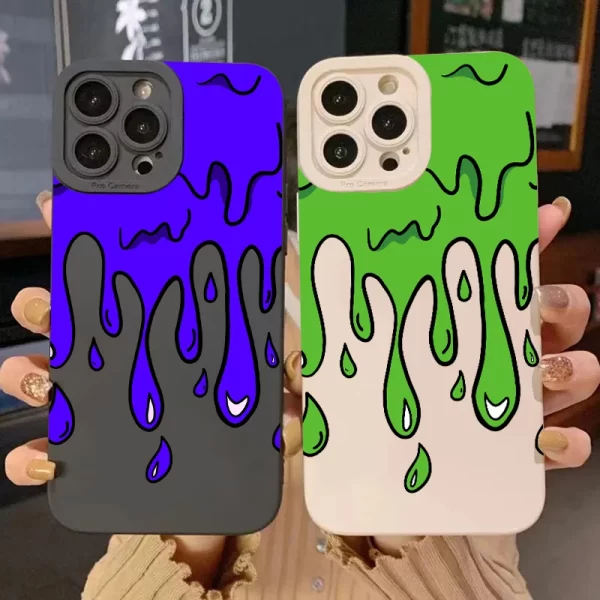 Graffiti Art Shockproof Case for iPhone – Fun Painted Silicone Cover 1