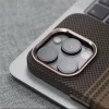 Luxury 3D Carbon Fiber Relief Magsafe Case – Metal Lens Wireless Charging Cover 3