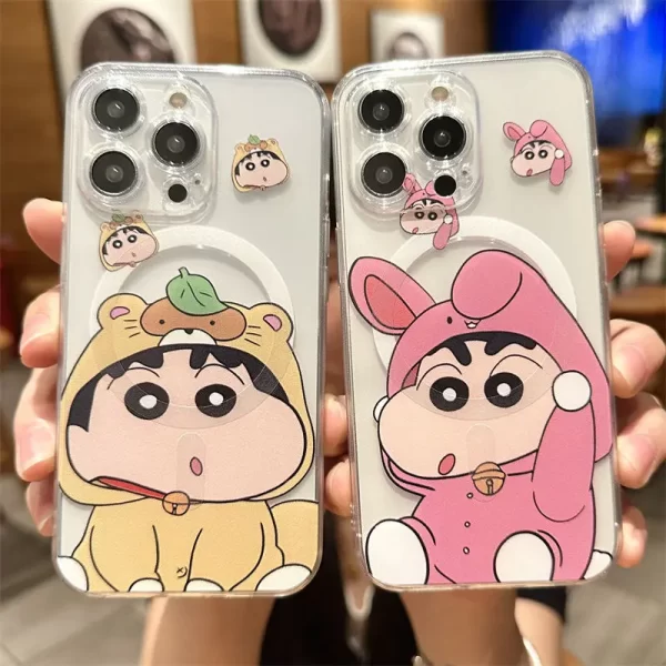 Crayon Shin Chan Soft Silicone Case – Cute Shockproof Cover for iPhone 1