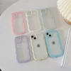 Soft Wavy Lines Candy Bumper Transparent Phone Case for iPhone 4