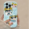 Powerpuff Girls Soft Silicone Case – Wave Printing Shockproof Cover for iPhone 4