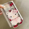 Full Screen Hello Kitty Strap Case – Kawaii Y2K Pink Cover for iPhone 6