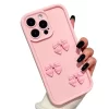 3D Cute Pink Butterfly Soft Silicone Case for iPhone 16, 15, 14, 13, 12, 11 Pro Max 6