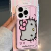 Pink Hello Kitty Face Bow Strap Case – Kawaii Y2K Lovely Cover for iPhone 5