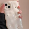 3D Fritillary Love Heart Wave Case – Glossy Shockproof Cover for iPhone 4