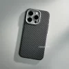 Carbon Fibre Magnetic Phone Case with Alloy Camera Ring for iPhone 6