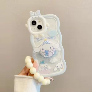 Cartoon Cinnamoroll 3D Bow-knot Case – Cute Monster Lens Cover for iPhone 1