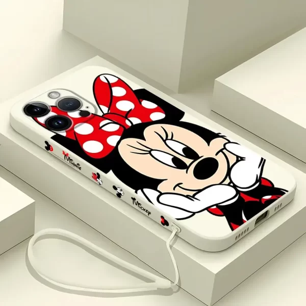 Disney Mickey Minnie Silicone Case – Cute Soft Cover for iPhone 1