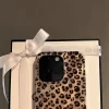 Leopard Print Clear Silicone Case for iPhone 16, 15, 14, 13, 12, 11 Pro Max 5