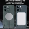 Luxury Leather MagSafe Shockproof Phone Case for iPhone 3