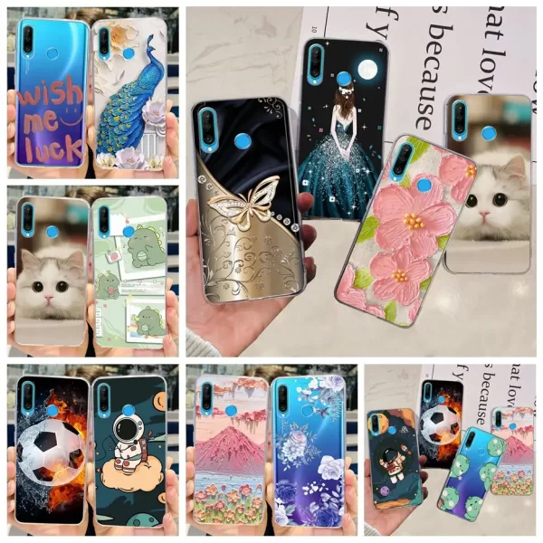 Stylish Painted Silicone Case for Huawei P30 Lite & Pro 1